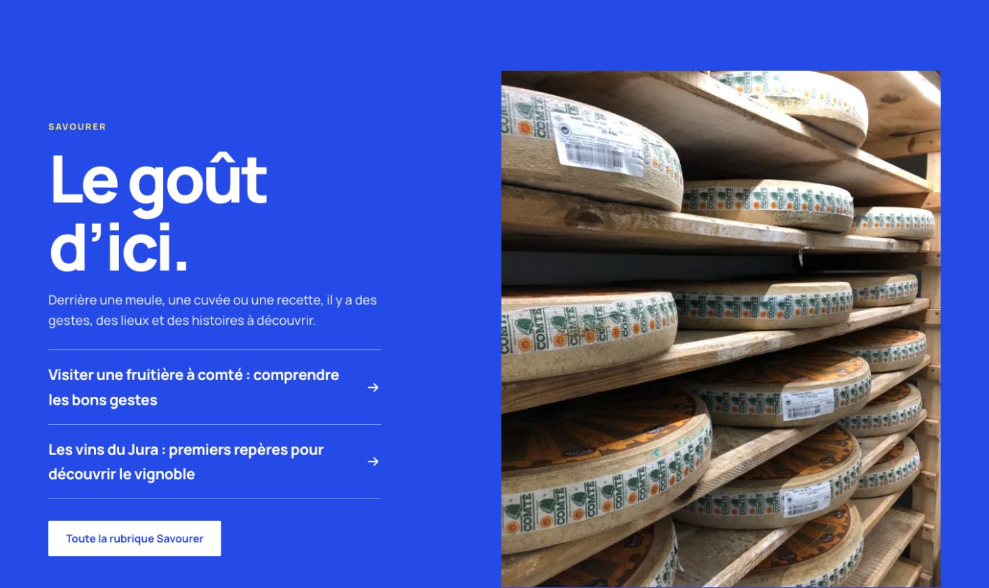 Bloc Le goût d’ici de la rubrique Savourer d’ATMO Franche-Comté