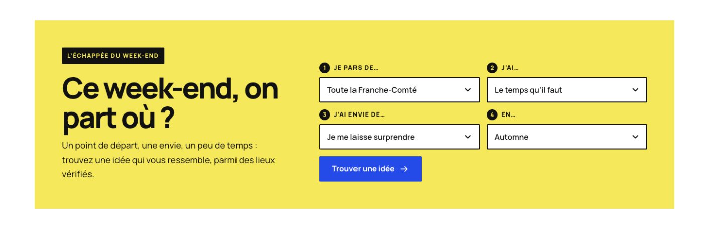 Outil Ce week-end, on part où ? du magazine ATMO Franche-Comté