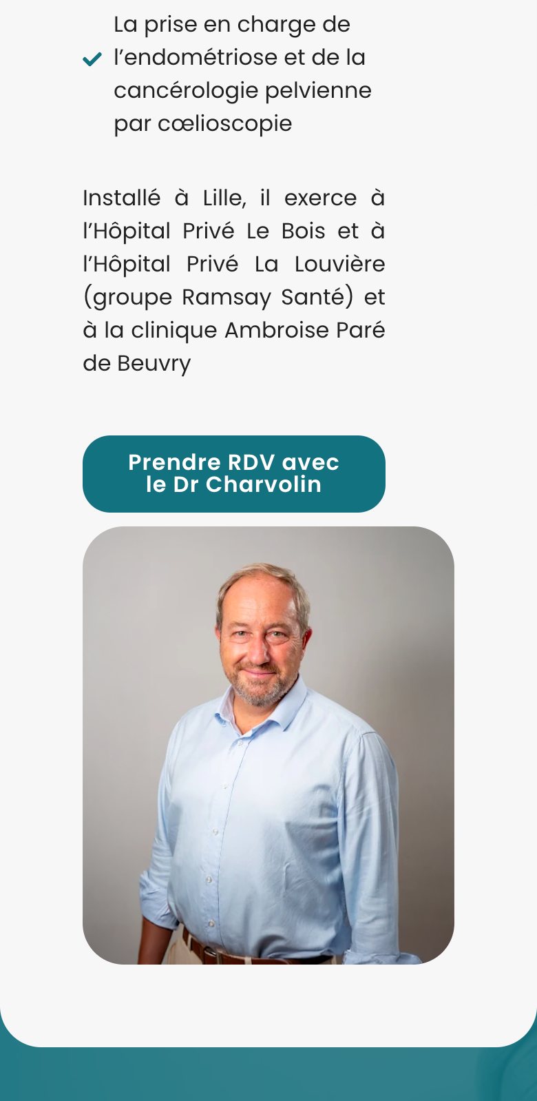 Le parcours du Dr Charvolin sur mobile
