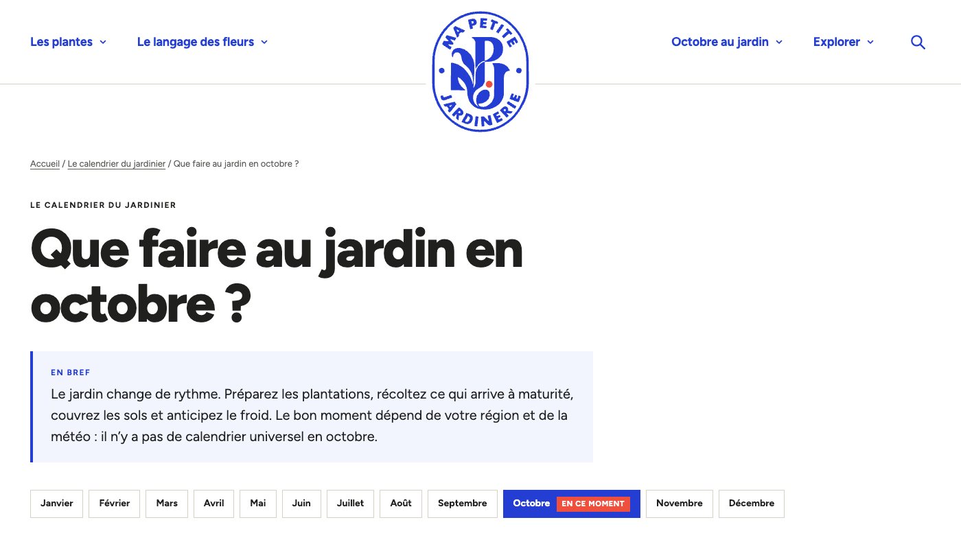 Calendrier du jardinier : que faire au jardin en octobre