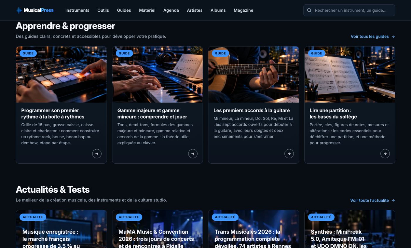 Guides Apprendre et progresser de Musical Press