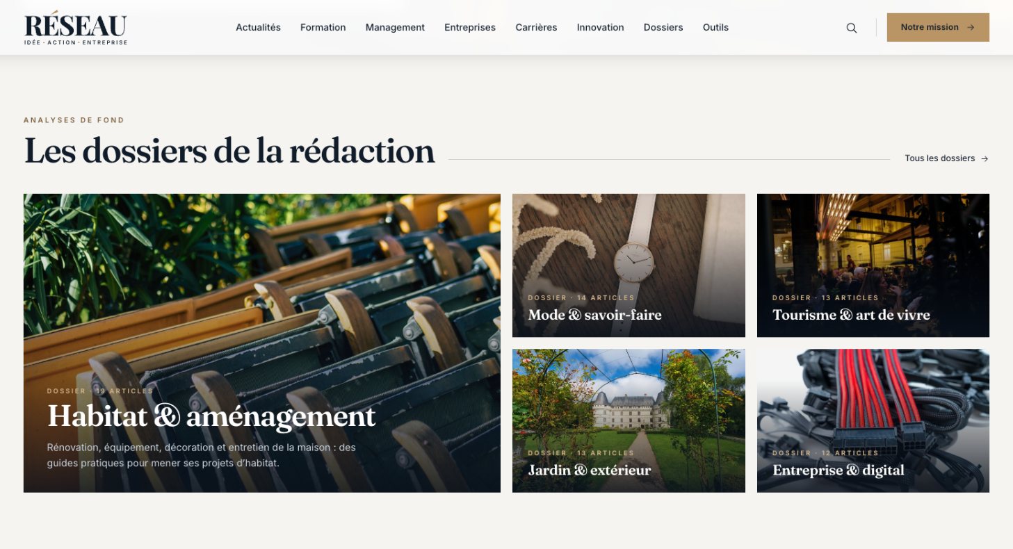 Les dossiers de la rédaction du magazine RÉSEAU